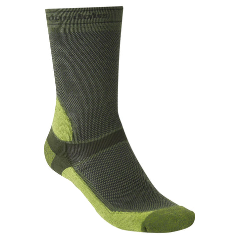 Bridgedale Sock - Summer Weight - Dark Green / Lime