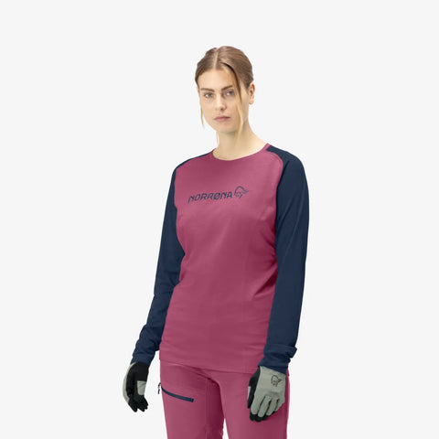 Norrona Women Fjora Equaliser Lightweight Long Sleeve - Violet Quartz