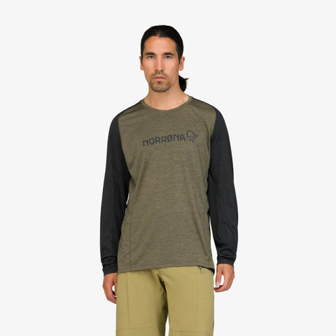 Norrona Fjora Equaliser Lightweight LS Top - Olive Night