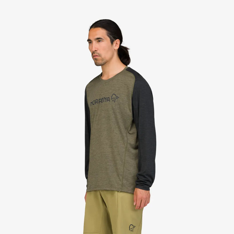 Norrona Fjora Equaliser Lightweight LS Top - Olive Night