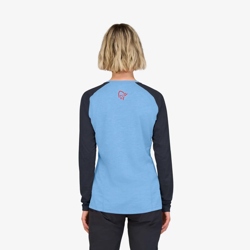 Norrona Women Fjora Equaliser Lightweight LS Top - Frozen Fjord