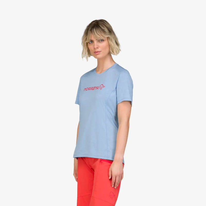Norrona Fjora Women Equaliser Lightweight SS Top - Frozen Fjord