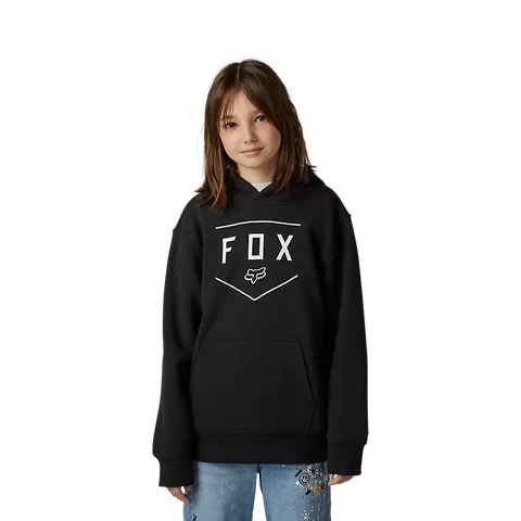Fox Youth Shield Fleece Pullover Hoodie - Black - SALE