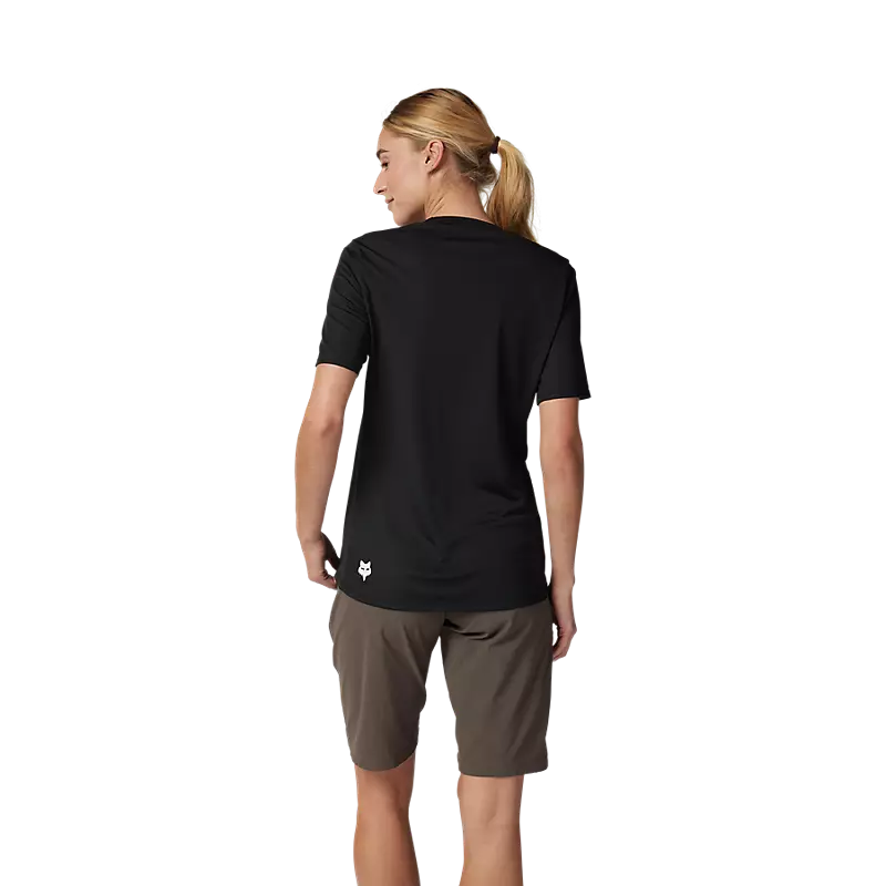 Fox Womens Ranger Wordmark Short Sleeve Jersey - Black - SALE