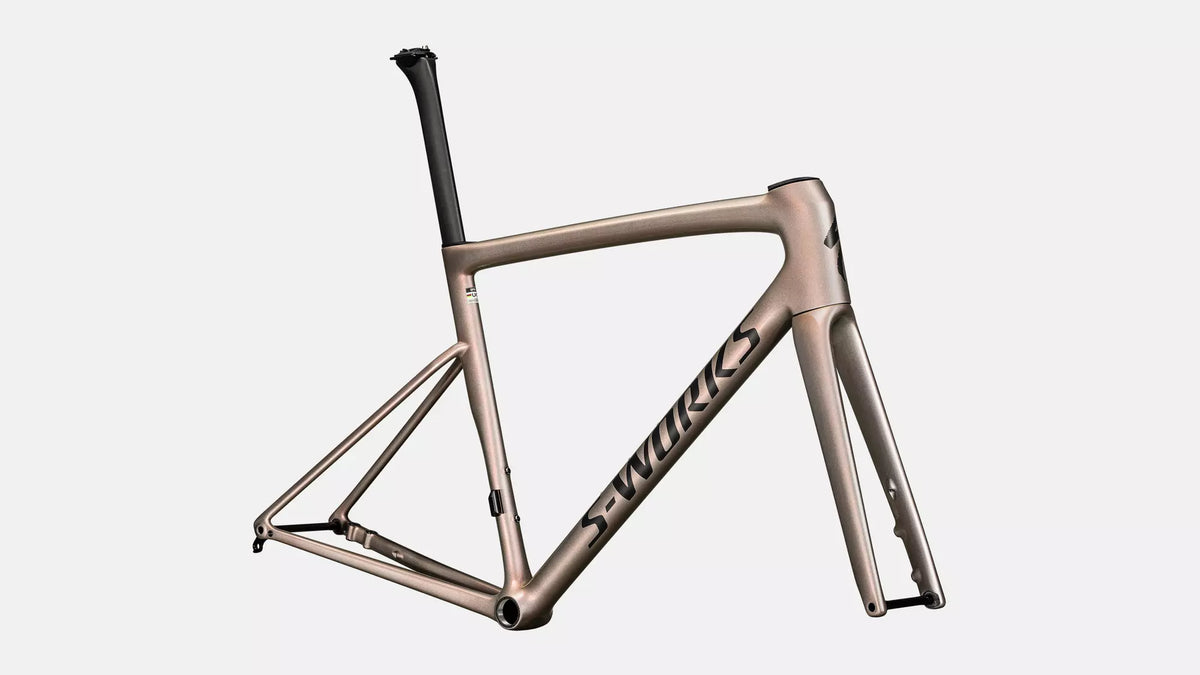 Specialized S-Works Tarmac SL8 Frameset - Gloss Viavi Red Gold Over Silver/Satin Metallic Obsidian