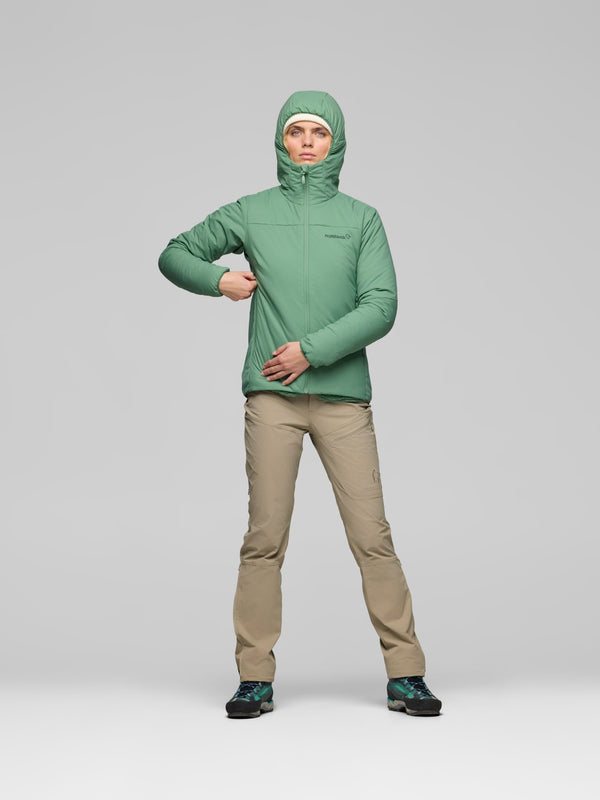 Norrona Women Femund Thermo60 Zip Hood Jacket - Dark Ivy