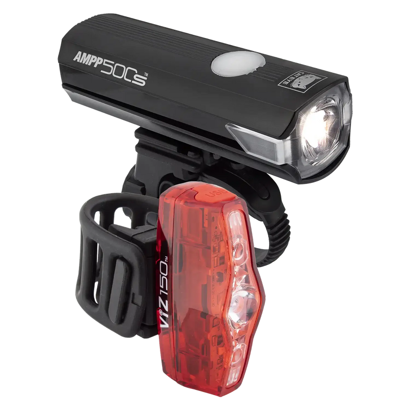CatEye AMPP 400S / Viz 100 Fiets-voor- en achterlichtset, OptiCube- technologie, voorlicht, IPX4 waterdicht, FlexTight Easy Fit-beugel, oplaadbaar via USB C CatEye AMPP 400S / Viz 100 Fiets-voor- en achterlichtset, OptiCube- technologie, voorlicht, IPX4 waterdicht, FlexTight Easy Fit-beugel, oplaadbaar via USB C