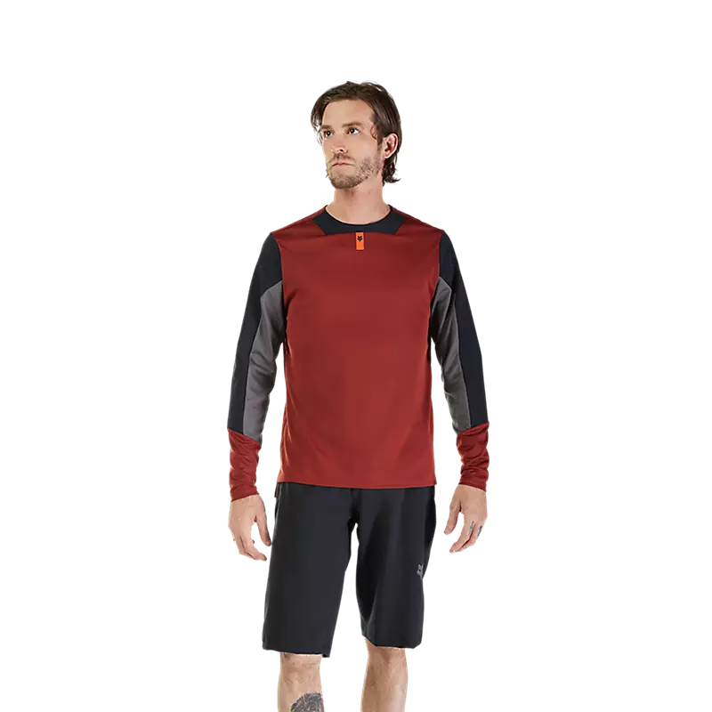 Fox Men's Defend Long Sleeve Jersey - Rust Brown