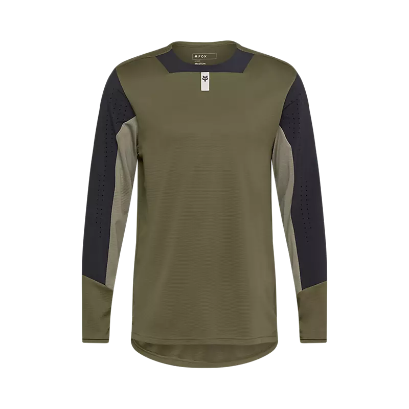 Fox Men's Defend Long Sleeve Jersey - Olive Green AW25