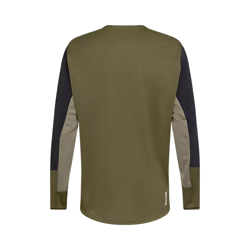 Fox Men's Defend Long Sleeve Jersey - Olive Green AW25