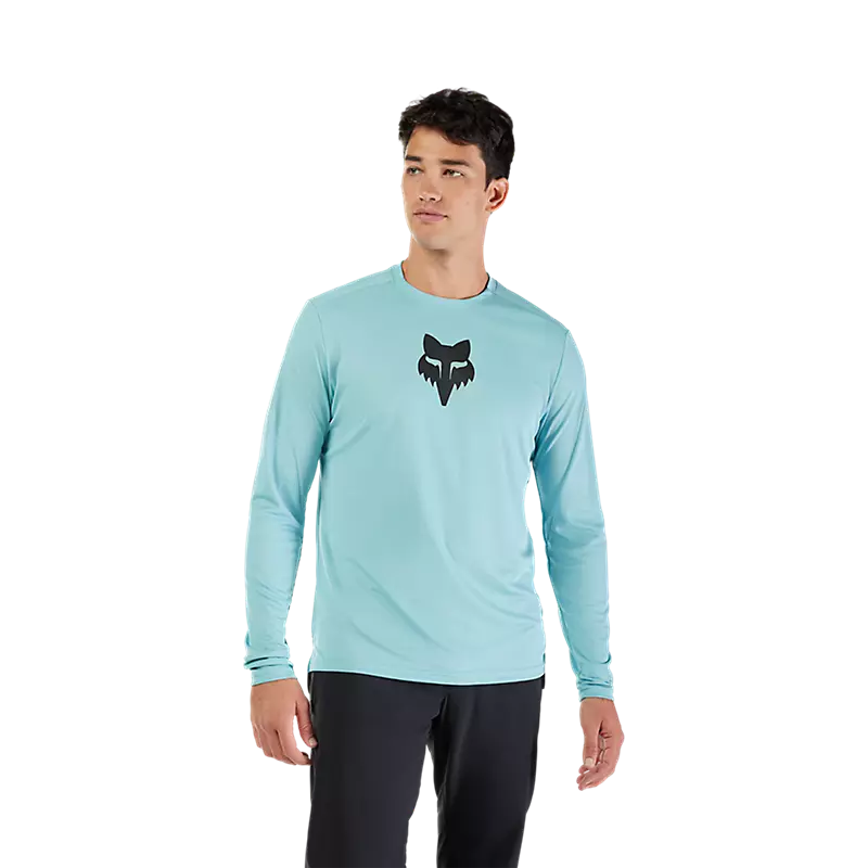 Fox Men's Ranger Fox Head Long Sleeve Jersey - Vintage Wash Blue