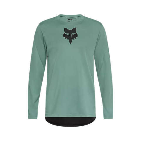 Fox Men's Ranger Fox Head Long Sleeve Jersey - Pine Green AW25