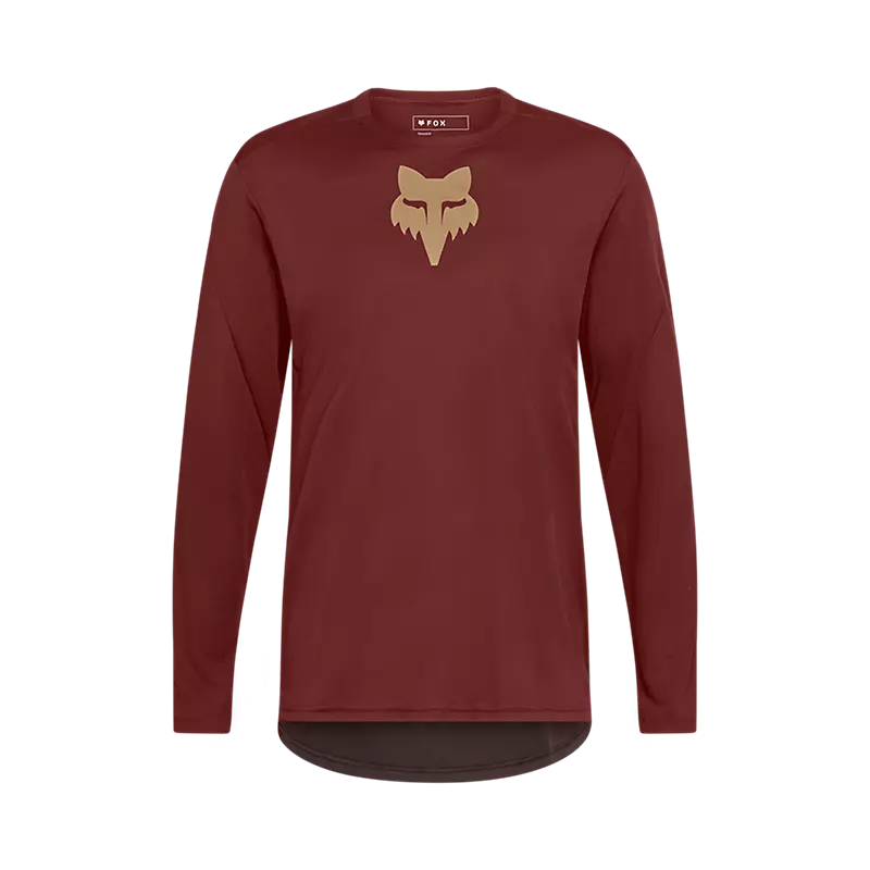 Fox Men's Ranger Fox Head Long Sleeve Jersey - Rust Brown AW25