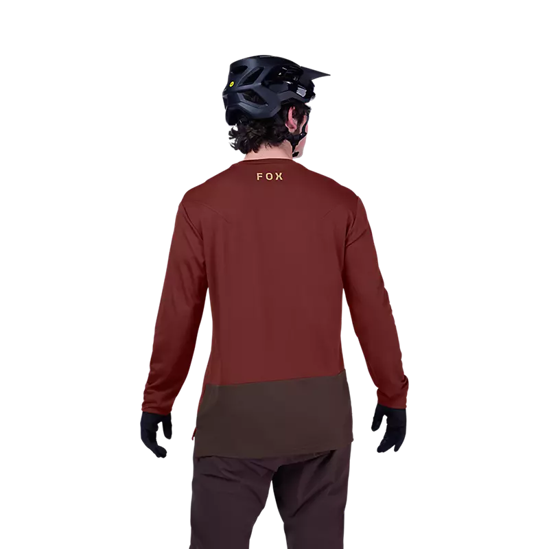 Fox Men's Ranger Fox Head Long Sleeve Jersey - Rust Brown AW25