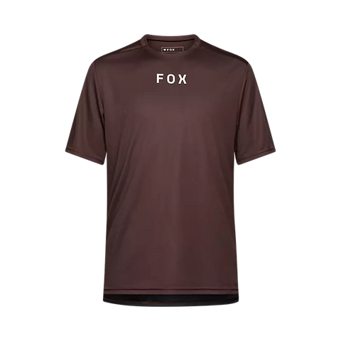 Fox Men's Ranger Wordmark Short Sleeve Jersey - Cocoa Brown AW25