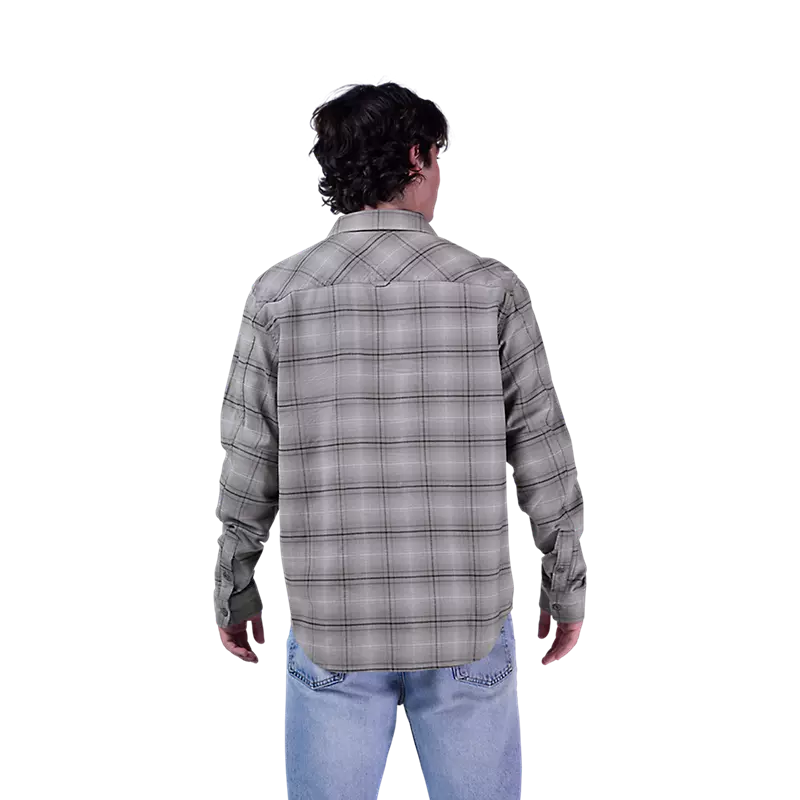 Fox Men's Survivalist Stretch Flannel LS Shirt - Light Grey