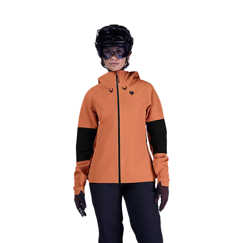 Fox Womens Defend 3-Layer Waterproof Jacket - Coral - BFS
