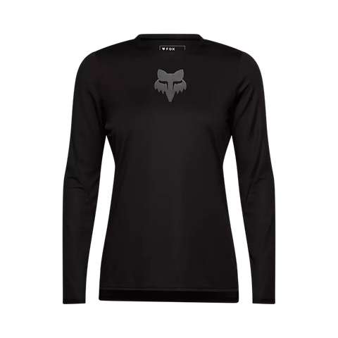 Fox Womens Ranger Fox Head Long Sleeve Jersey - Black - AW25