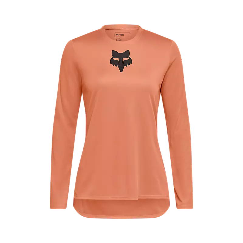 Fox Womens Ranger Fox Head Long Sleeve Jersey - Coral - AW25