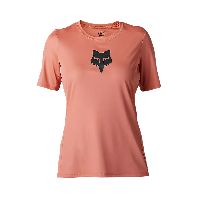 Fox Womens Ranger Fox Head Short Sleeve Jersey - Salmon Pink - SALE
