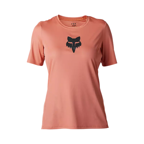 Fox Womens Ranger Fox Head Short Sleeve Jersey - Salmon Pink - SALE