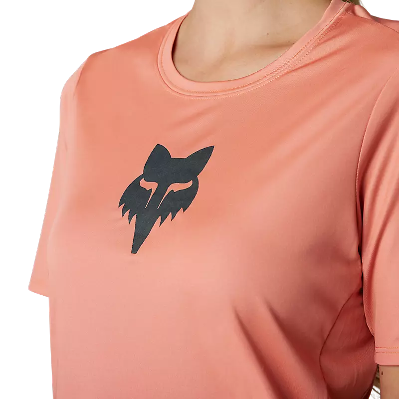 Fox Womens Ranger Fox Head Short Sleeve Jersey - Salmon Pink - SALE