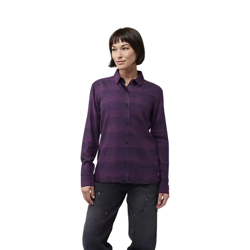 Fox Womens Survivalist Stretch Flannel - Dark Purple - BFS