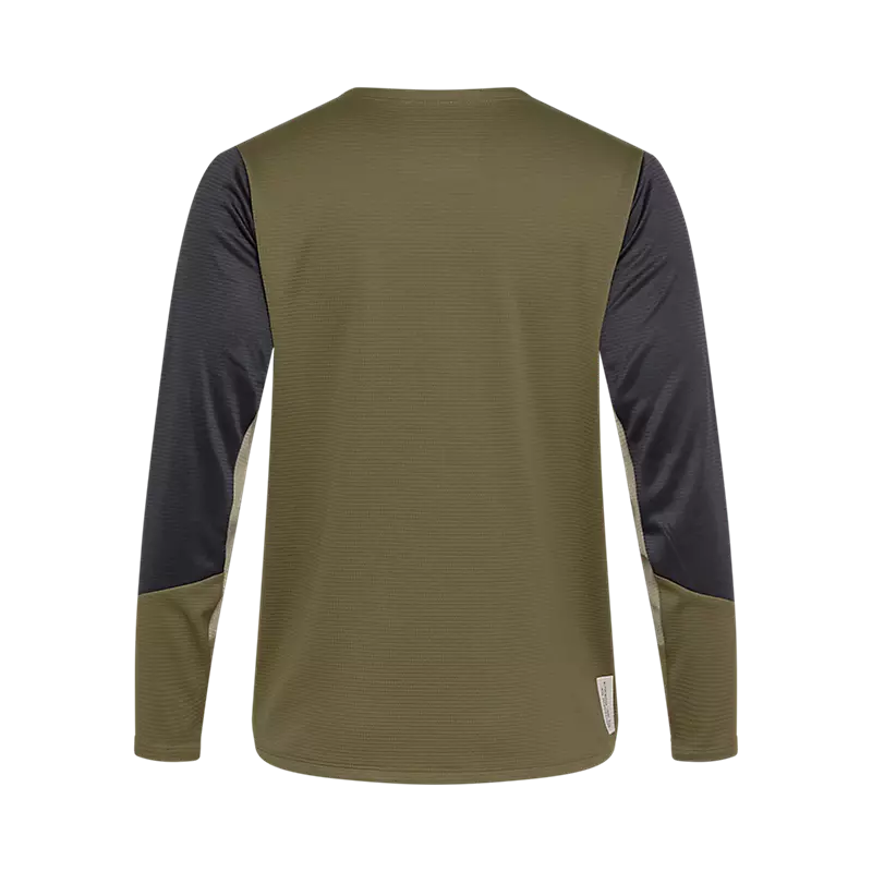 Fox Youth Defend Long Sleeve Jersey - Olive Green AW25