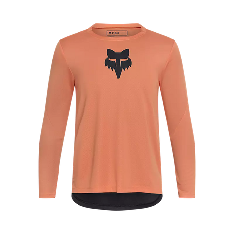 Fox Youth Ranger Fox Head Long Sleeve Jersey - Coral AW25
