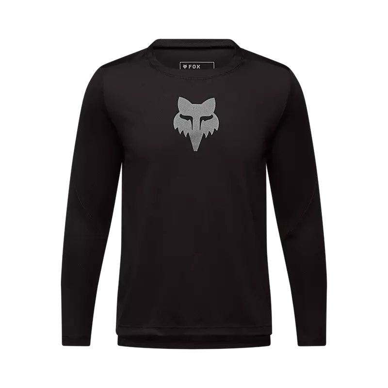 Fox Youth Ranger Fox Head Long Sleeve Jersey - Black