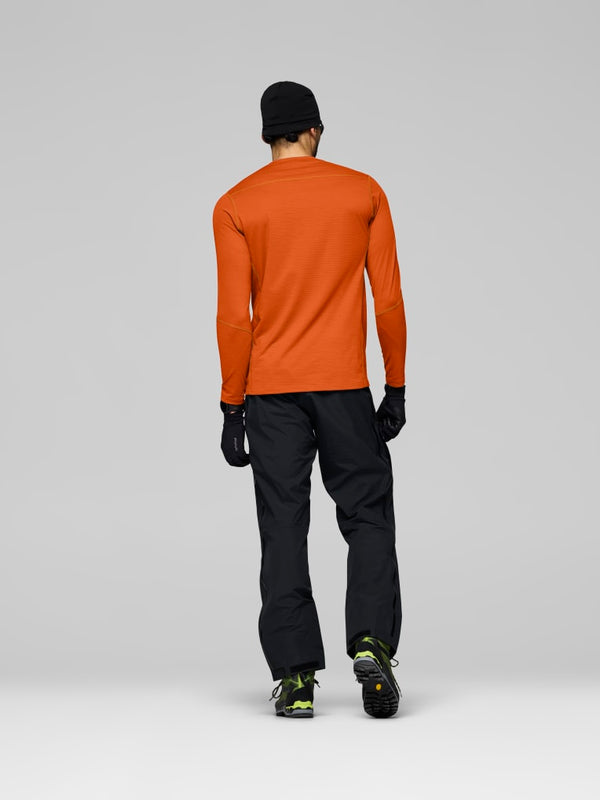 Norrona Falketind Equaliser Ull Long Sleeve Base Layer - Gold Flame