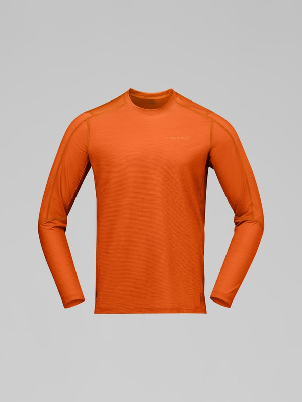 Norrona Falketind Equaliser Ull Long Sleeve Base Layer - Gold Flame