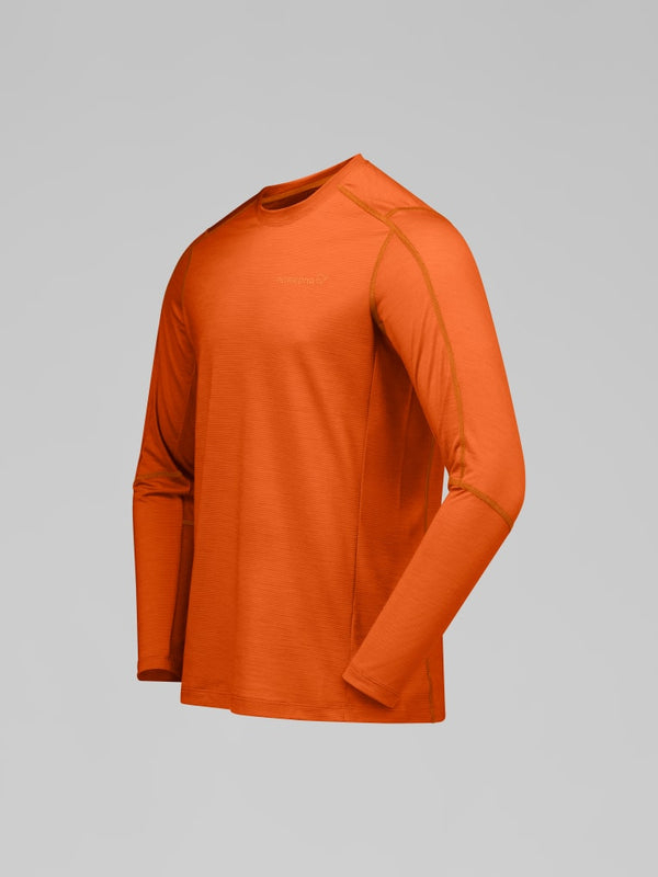Norrona Falketind Equaliser Ull Long Sleeve Base Layer - Gold Flame