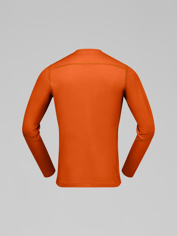 Norrona Falketind Equaliser Ull Long Sleeve Base Layer - Gold Flame