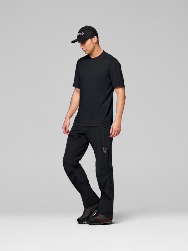 Norrona Falketind Equaliser Ull Long Short Sleeve Base Layer - Caviar Black