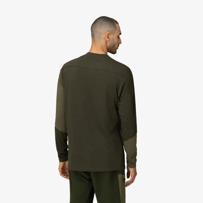 Norrona Falketind Equaliser Merino LS Jersey - Olive Night / Roisin - SALE