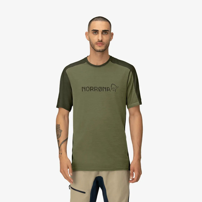 Norrona Falketind Equaliser Merino Tee - Olive Night - SALE