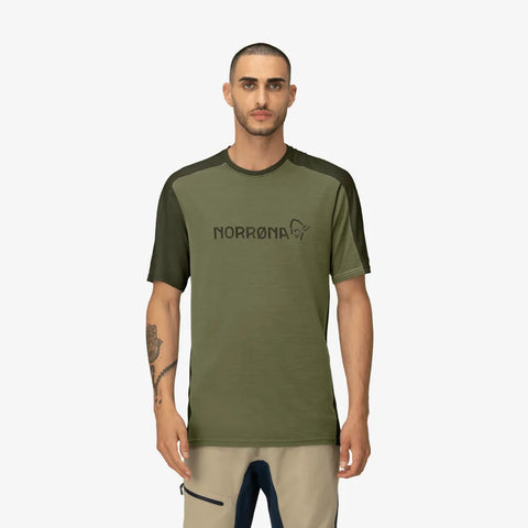 Norrona Falketind Equaliser Merino Tee - Olive Night