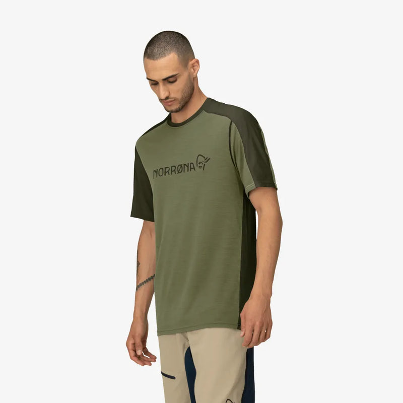 Norrona Falketind Equaliser Merino Tee - Olive Night - SALE