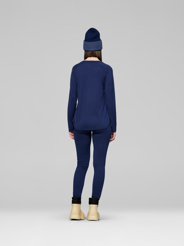 Norrona Women Femund PureUll Long Sleeve Base Layer - Indigo Night - BFS