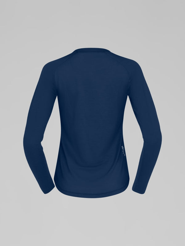 Norrona Women Femund PureUll Long Sleeve Base Layer - Indigo Night - BFS
