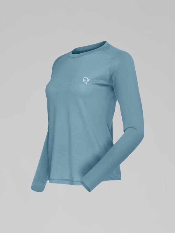 Norrona Women Femund PureUll Long Sleeve Base Layer - Trooper AW25