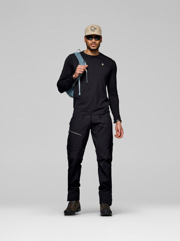 Norrona Femund PureUll Long Sleeve Base Layer - Caviar Black AW25