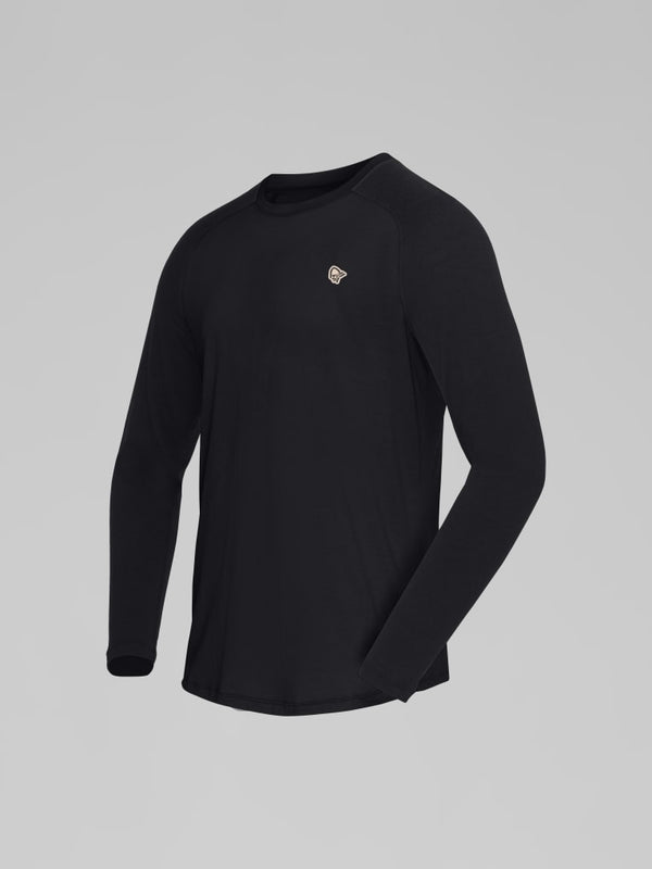 Norrona Femund PureUll Long Sleeve Base Layer - Caviar Black AW25