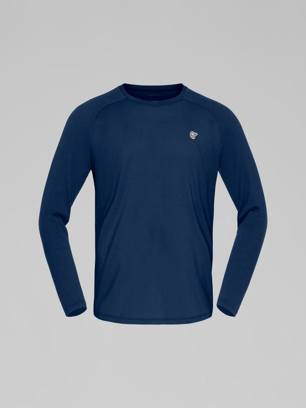 Norrona Femund PureUll Long Sleeve Base Layer - Indigo Night AW25