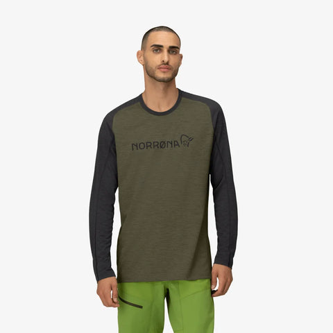 Norrona Fjora Equaliser Lightweight Long Sleeve - Olive Night - SALE