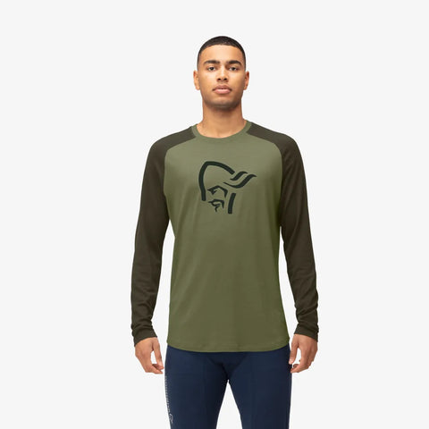 Norrona Femund PureUll Long Sleeve Base Layer - Loden Green - SS25