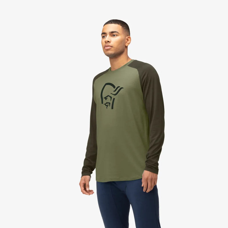 Norrona Femund PureUll Long Sleeve Base Layer - Loden Green - SS25