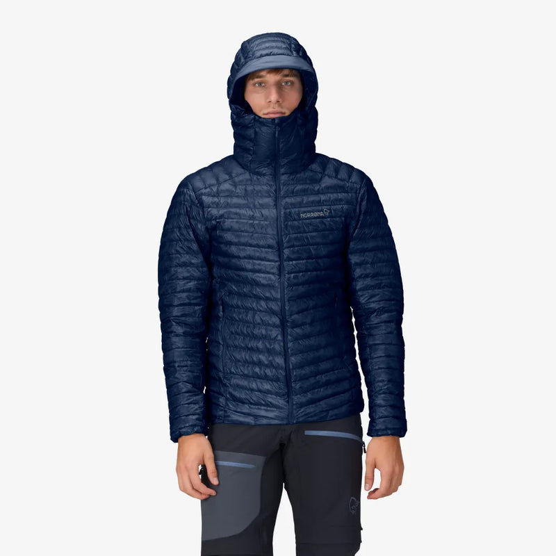 Norrona Trollveggen Superlight Down 800 Hood Jacket - Indigo Night SS25