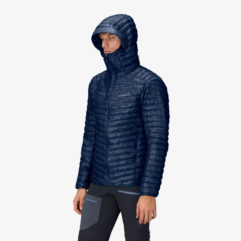 Norrona Trollveggen Superlight Down 800 Hood Jacket - Indigo Night SS25